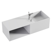 Mineral cast wall-mounted washbasin TWG36