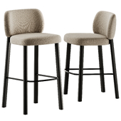 Aretha Fabric barstool by Bross