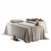 Massage table with decorative filling