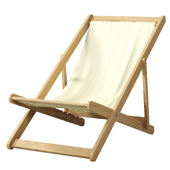 Folding wooden chaise lounge