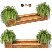 Bench With Fern Set-32