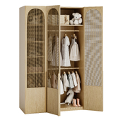 Wardrobe with filling for a child's girl