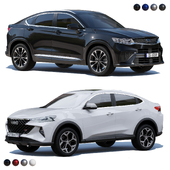 Set of mid-poly cars Geely and Haval