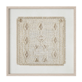 Framed Neutral Textile Wall Art