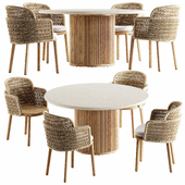 Otto table Suro armchair by Tribu