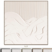 Plaster Two Square Photo Frames D-195