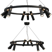 Dekoor Light Black Mutil Pipe Chandelier 9 Lamps