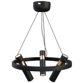 Dekoor Light Black Mutil Pipe Chandelier 3 Lamps
