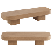 Block rectangle coffee table by Ellison Studios