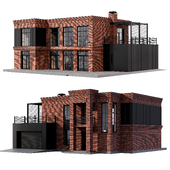 Modern brick house in loft style