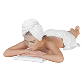 Girl at a spa treatment