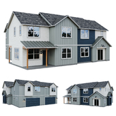 Low Poly American House 11