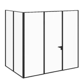 Stationary L-shaped partition with swing door PROFILDOORS
