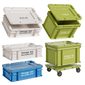 Plastic storage containers