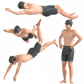 Swimmer Man 02_04 poses