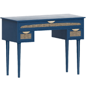 Bue Blue Mango Wood Dressing Table by Oliver Bonas