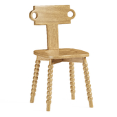 Solid oak chair, Totebot
