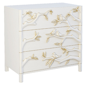 Solid wood chest of drawers with carved fronts