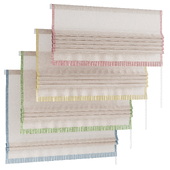 Roman curtains with ruffles for the nursery