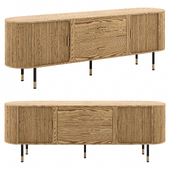 Rolf Oval Wood TV Stand