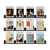 A set of books on a shelf