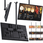 Information display on ceiling bracket
