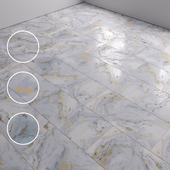 Tile Pearl Marble with Gold | 4K | PBR