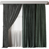 classic curtains and tulle - set 005