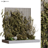 vertical plant in box green wall set 376