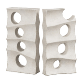 Set of two sculptures by Frank Schillo "Ausschnitte" "Cutouts"