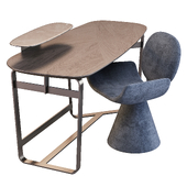 Desk Set: Bonaldo (Gauss 150 Table and Youpi Chair)