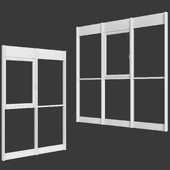 A set of panoramic windows of modern apartment buildings 1