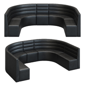 Horizon u-turn armless banquette