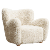 Le Tuco Shearling Accent Chair by Athena Calderone