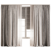 Graceful Dual Layer Curtains Velvet with Sheer Overlay