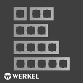 Matte plastic frames for sockets and switches Werkel Slab series silver