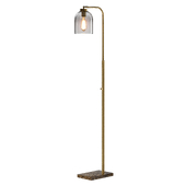 Bianca Marble & Hand-Blown Glass Floor Lamp (55") (Potterybarn)