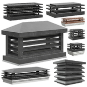 Chimney cap / Roof weather vane / Chimney cap SET