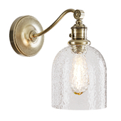Textured Glass Curved Arm Sconce (Potterybarn)