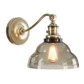 Vintage Glass Curved Arm Sconce (Potterybarn)