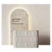 Compact reception desk for beauty studios and salons