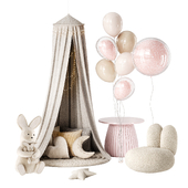 Pink girl bunny set