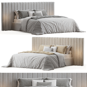 Dune King Bed Beige Velvet