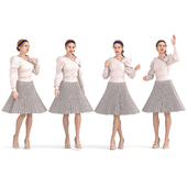 Woman Dress 04 Poses