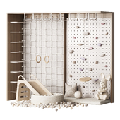 Kids zone with Boucle Ball Pit and Arlo Slide by Nuage Interiors