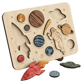 Montessori sorter "Cosmos" (inscriptions in Russian and English)