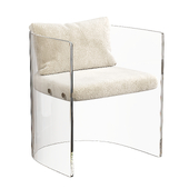 Clear White Vanity Stool
