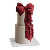 Cake with a bow