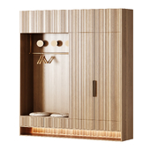 Wood entrance wardrobe 2 colors