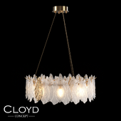 Chandelier Cloyd SENEGAL C8 - with gold leaves (art.10434)